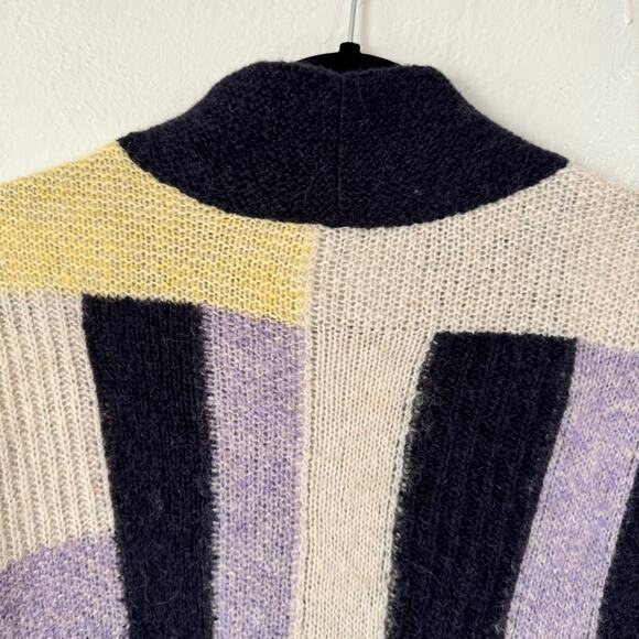 Closed Colorblocked Alpaca Wool Blend Oversized Cardigan - Picture 10 of 16